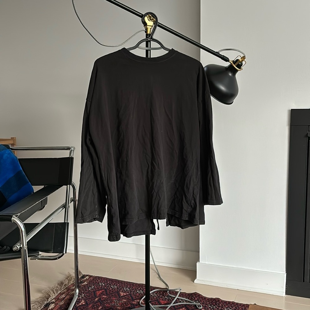 Oak and Fort Baggy Open Back Shirt with Tie